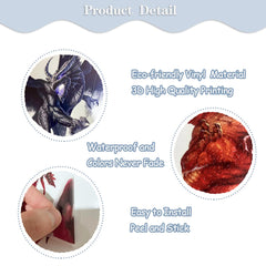 WOYINIS 12x36 inch sheets create bold dragon decor across large surfaces.