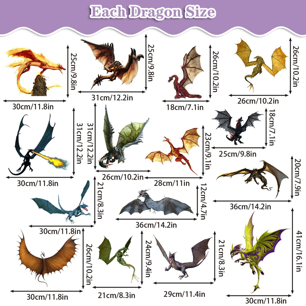 WOYINIS 3D dragon wall decal flying-dragons—colorful accents create magical nursery ambiance