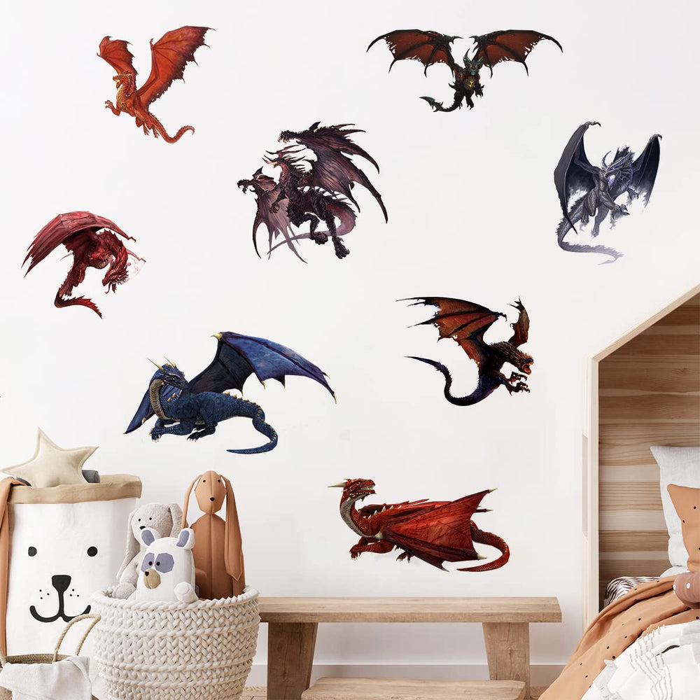 WOYINIS ancient dragon wall art decals for kids' rooms spark imaginative storytelling.