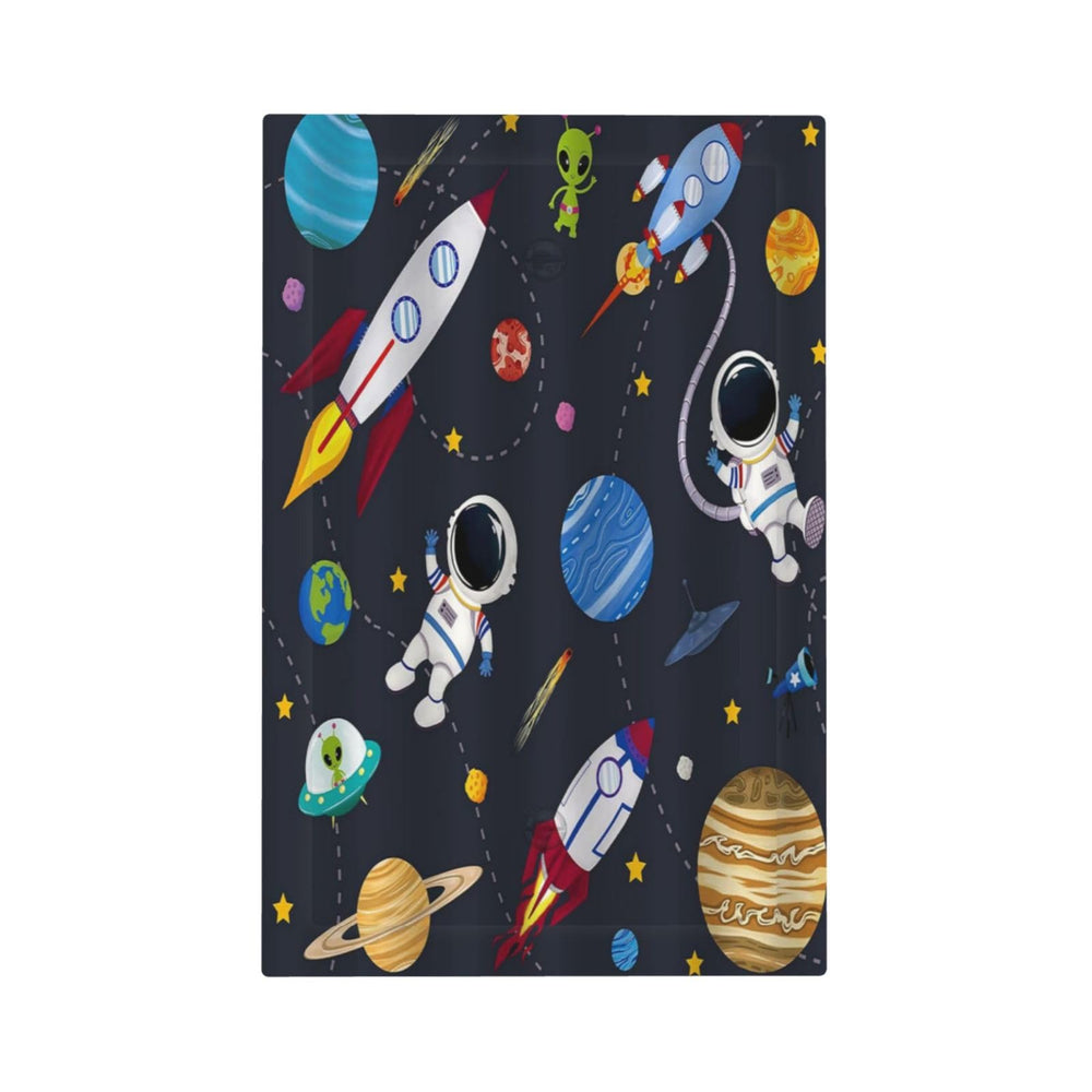 Wpshijia astronaut blue wall plate close-up showing vibrant finish for bedrooms.