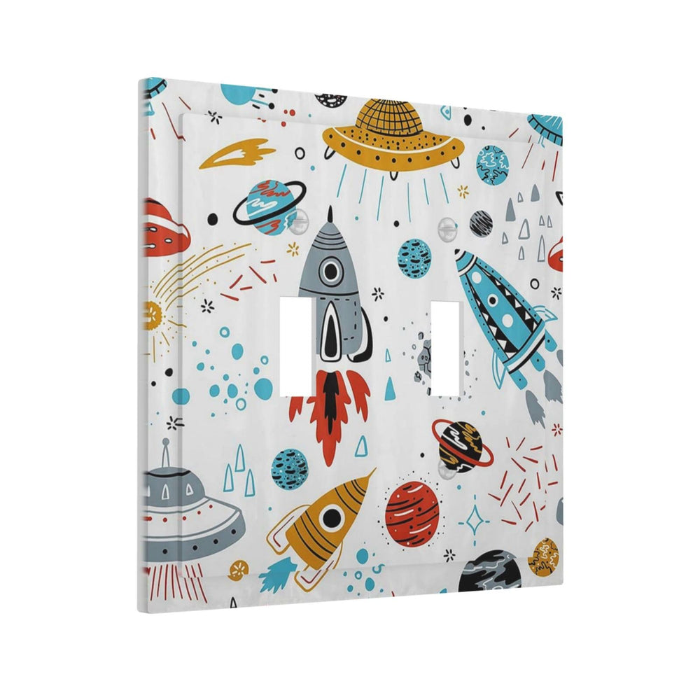 Wpshijia nursery wall plate planet design adds playful decor and easy cleanup.