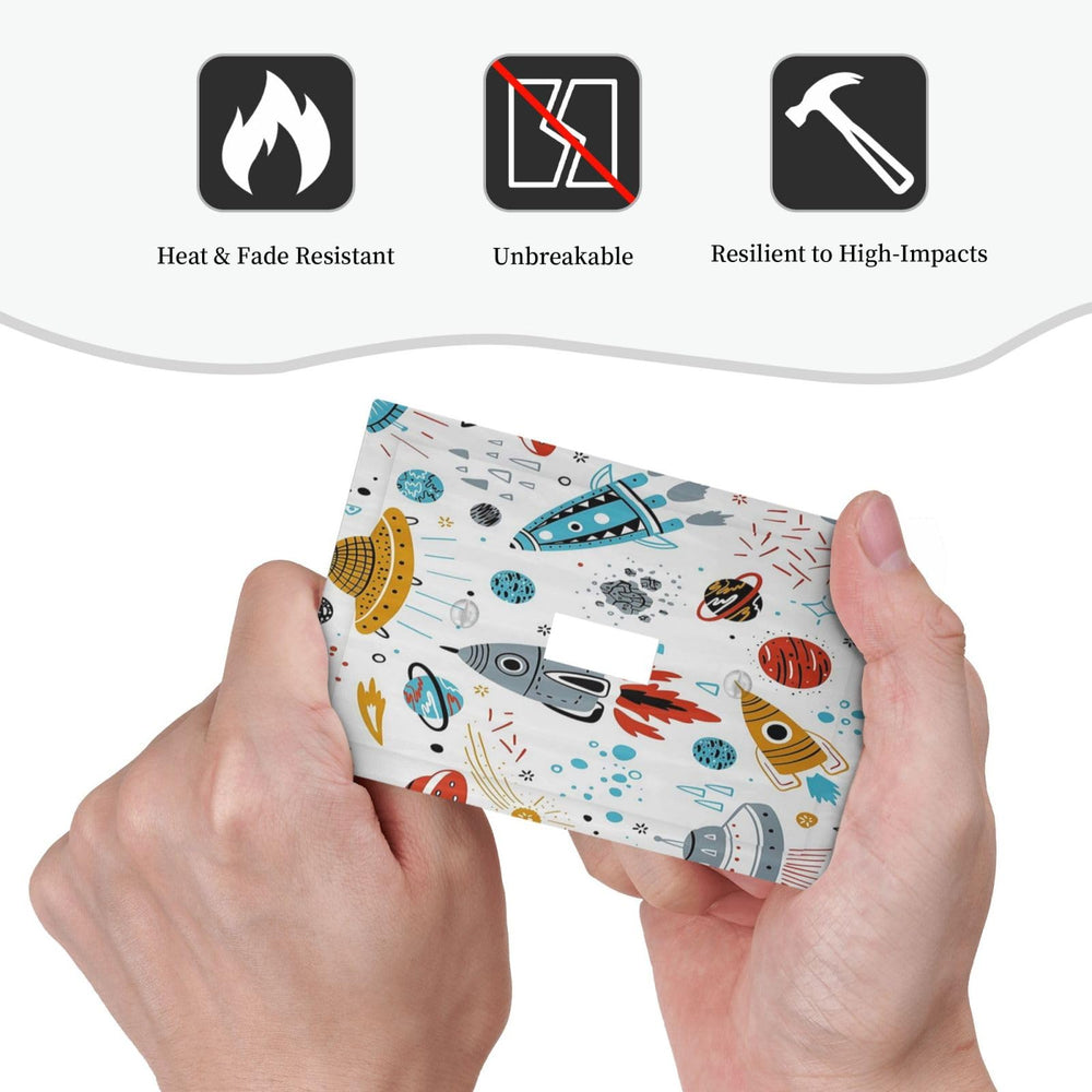Wpshijia space rocket wall plate for bedroom decor blends fun and function