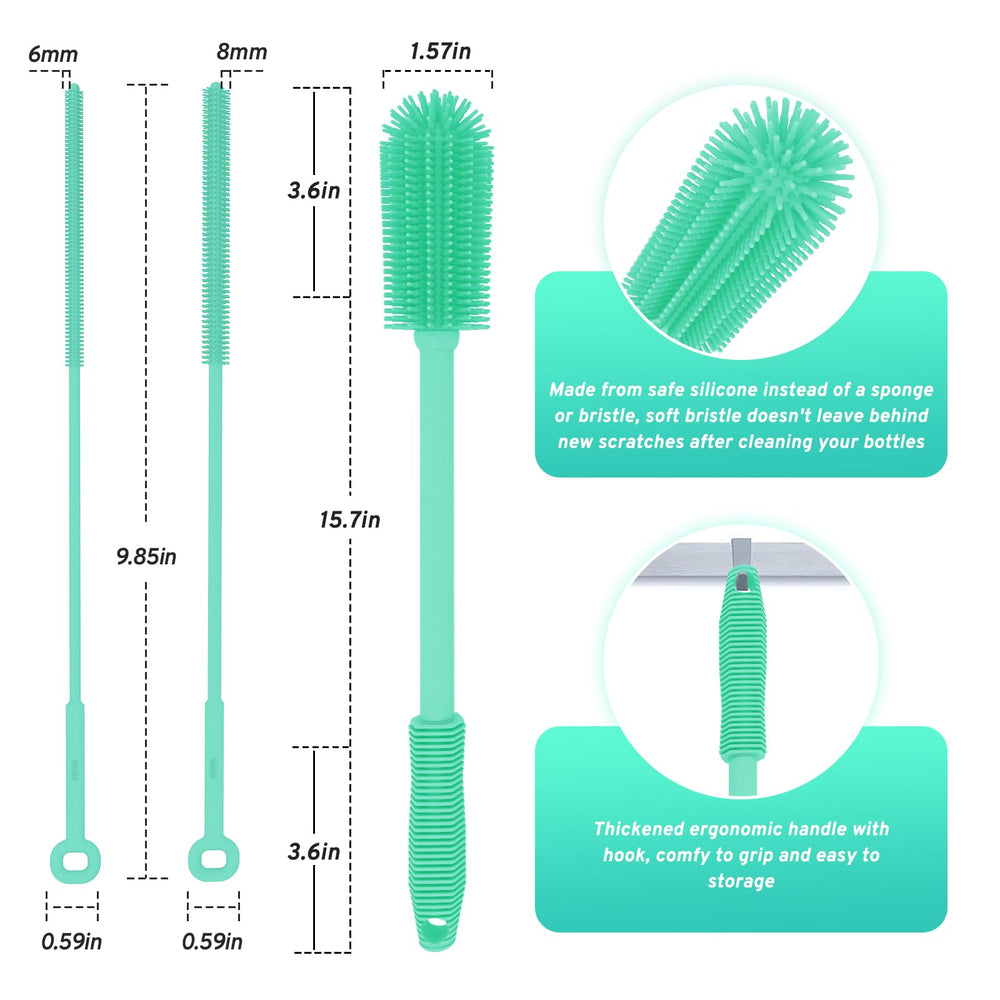 WQSS AOEIU hanging design helps dry and store brushes neatly.