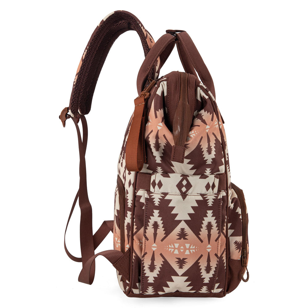 Wrangler Aztec Backpack adjustable padded straps provide all-day comfort.