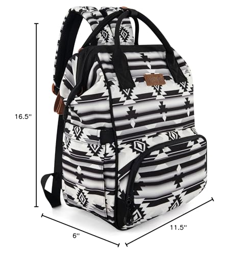 Wrangler Aztec Backpack daily-use-travel-baby-bag supports busy parents.