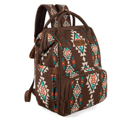 Wrangler Aztec Backpack front view showing organized storage for busy outings