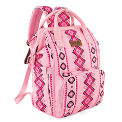 Wrangler Aztec Backpack front view with quick-access storage for busy families.