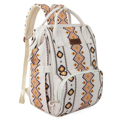 Wrangler Aztec Backpack front view shows stylish design with roomy storage.