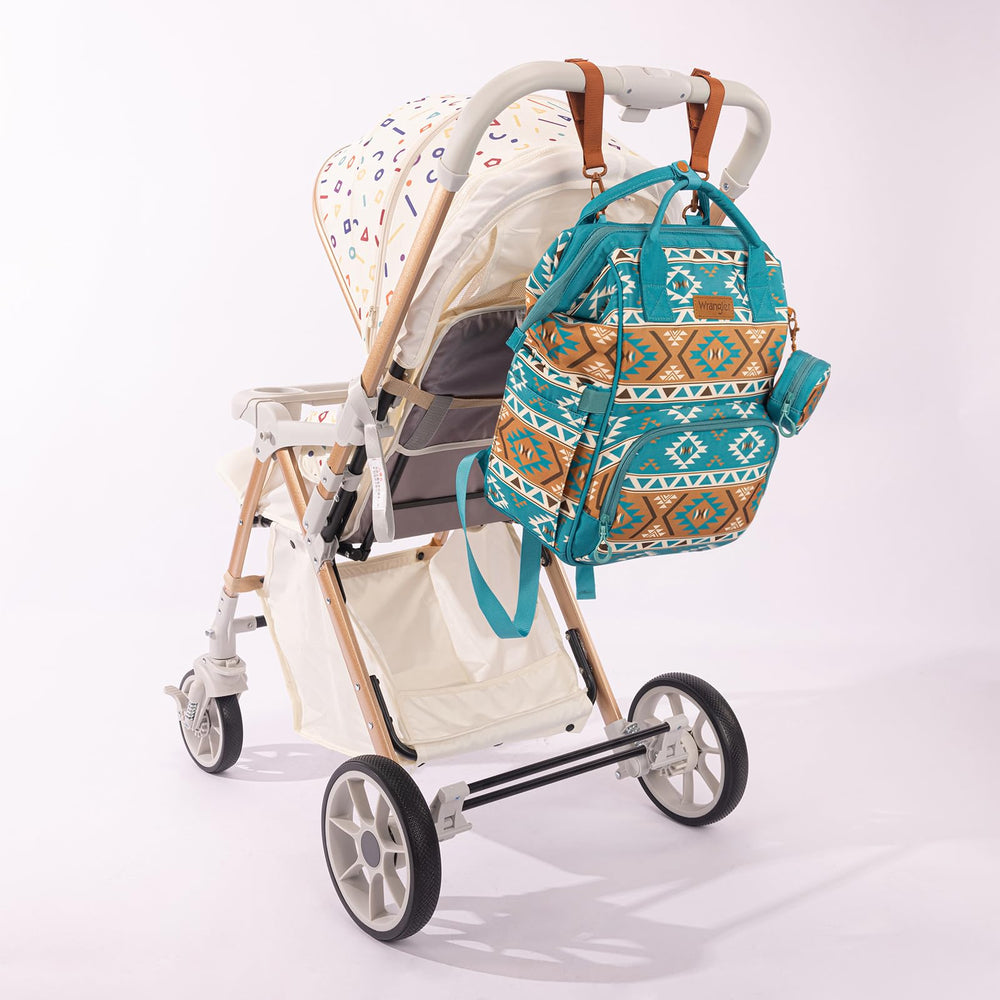 Wrangler Aztec Backpack insulated pockets hold bottles for outings.