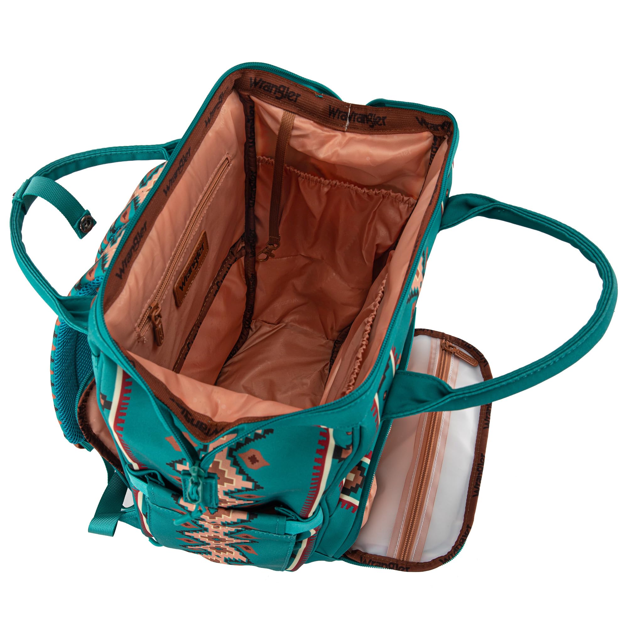 Wrangler Aztec Backpack insulated pocket right for on-the-go bottle access
