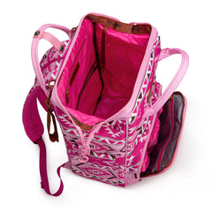 Wrangler Aztec Backpack insulated pockets for bottles on the go.
