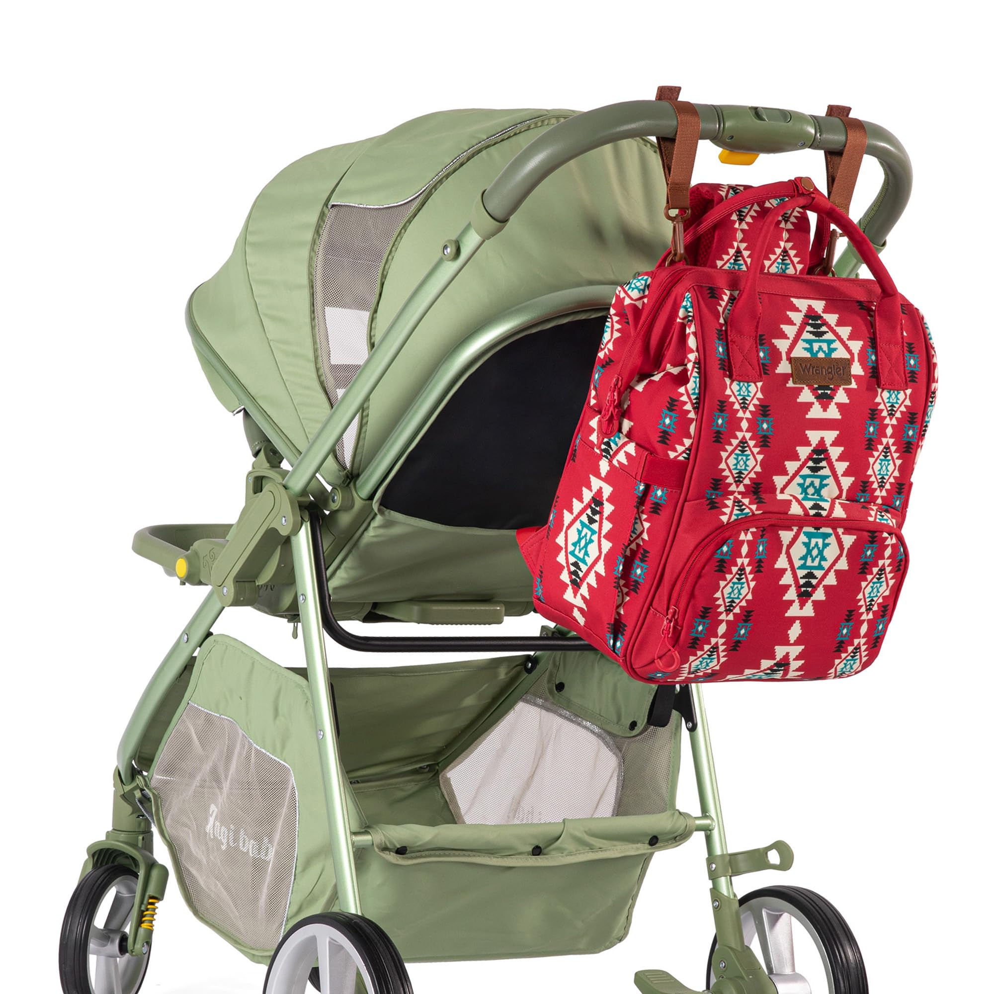 Wrangler Aztec Backpack padded shoulder straps provide comfortable all-day wear