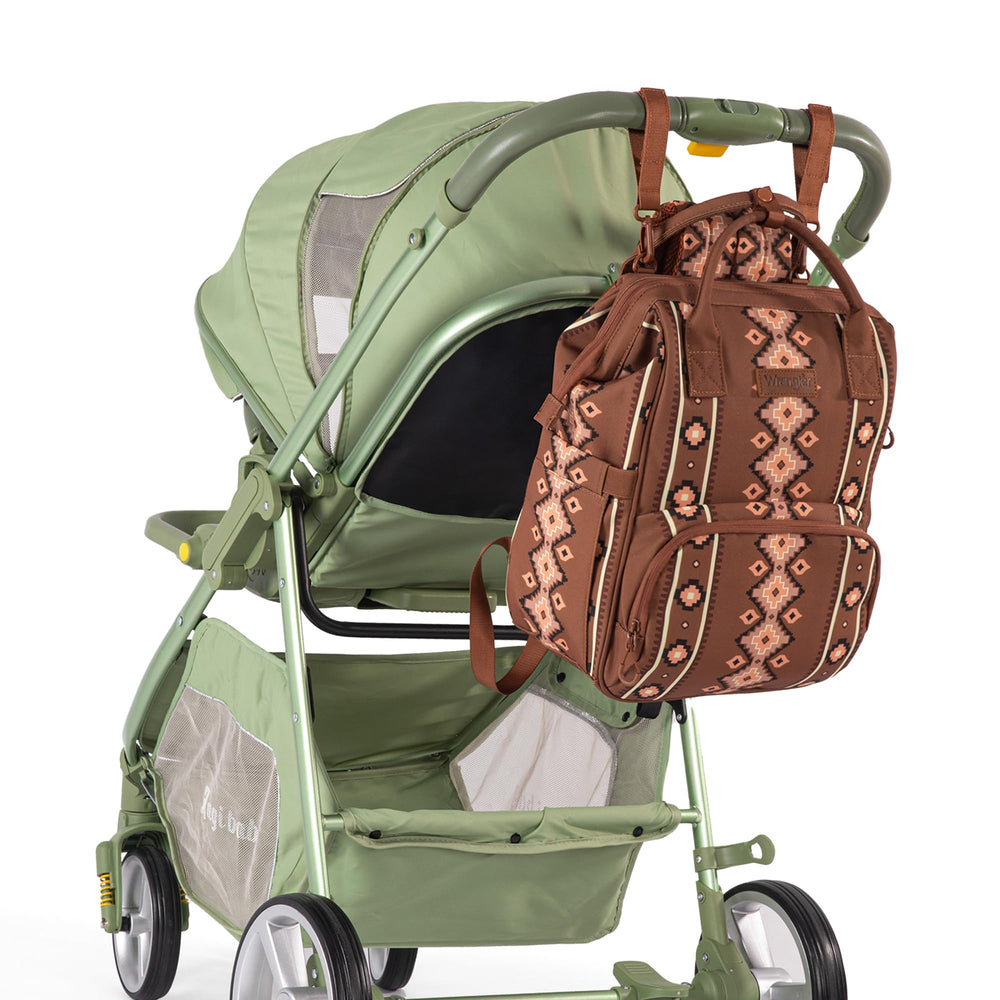 Wrangler Aztec Backpack size-dimensions 16.5 x 11.5 x 6 inches for travel-friendly capacity.