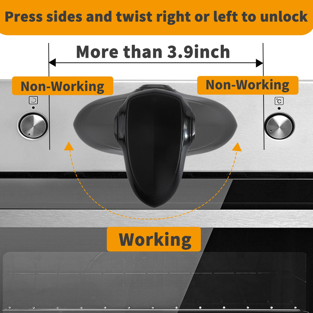WRICHEAR oven door lock close-up highlights durable, high-temperature resistant design for safety.