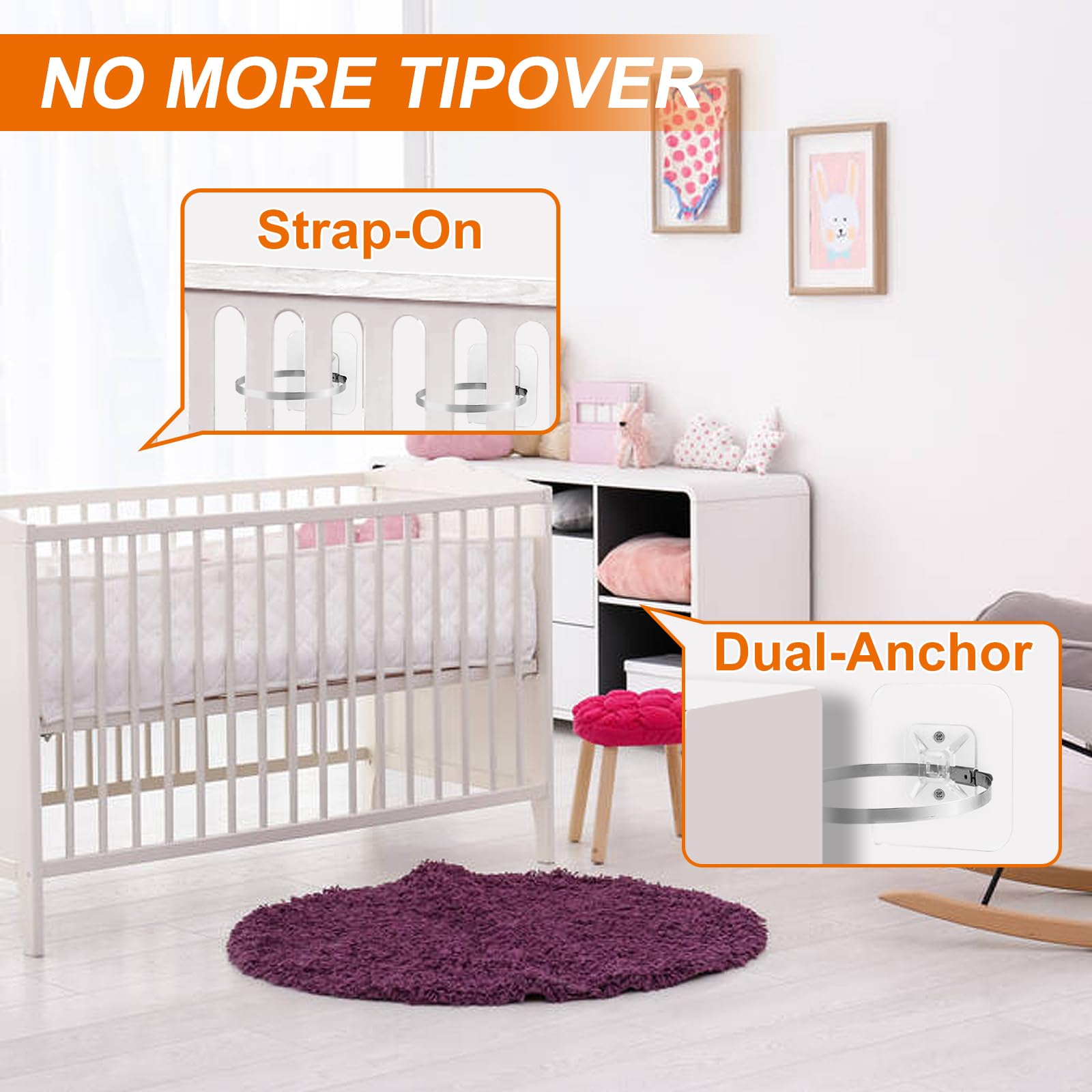 WRICHEAR secure furniture to wall setup enhances home safety