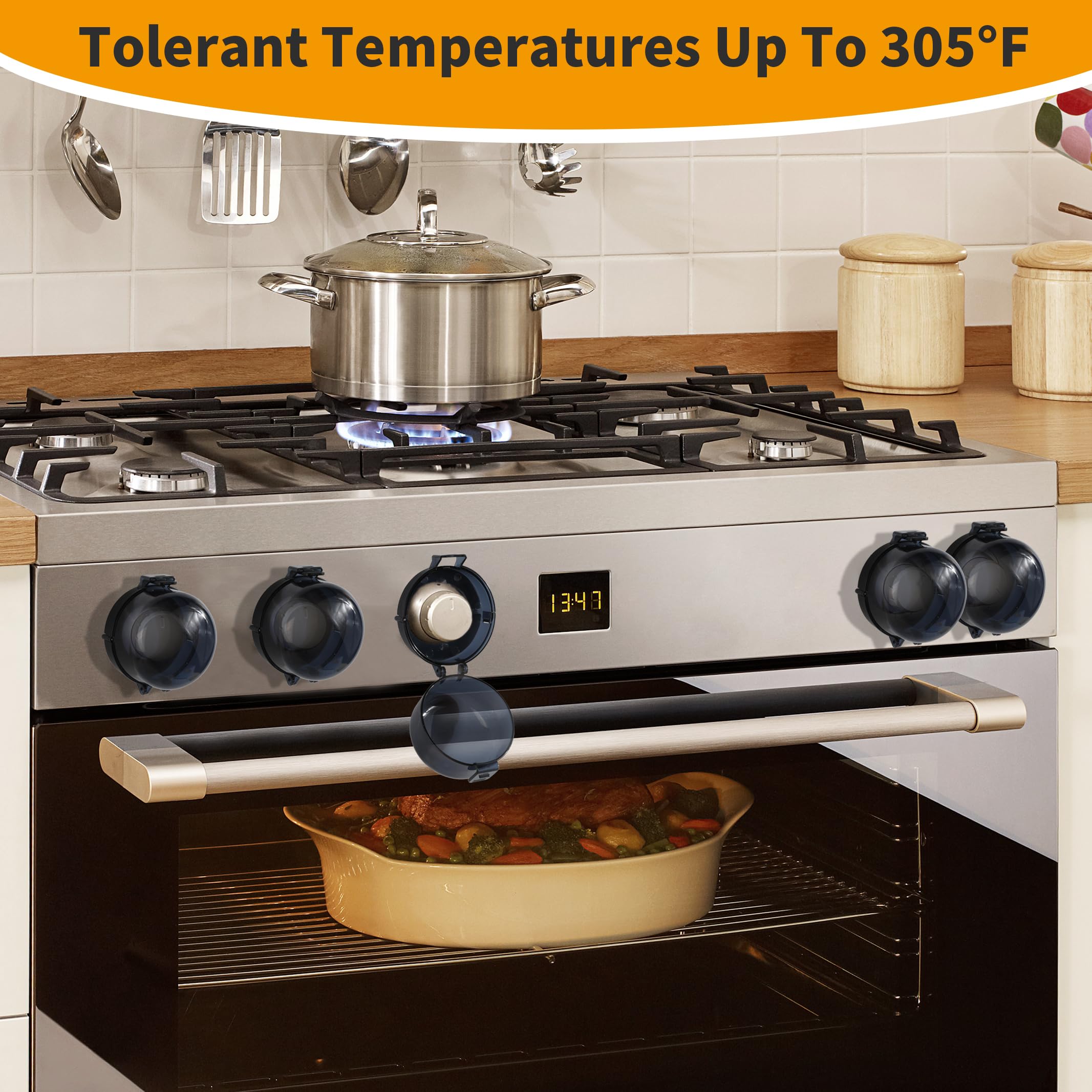 WRICHEAR stove knob covers durable plastic withstands heat while staying translucent.