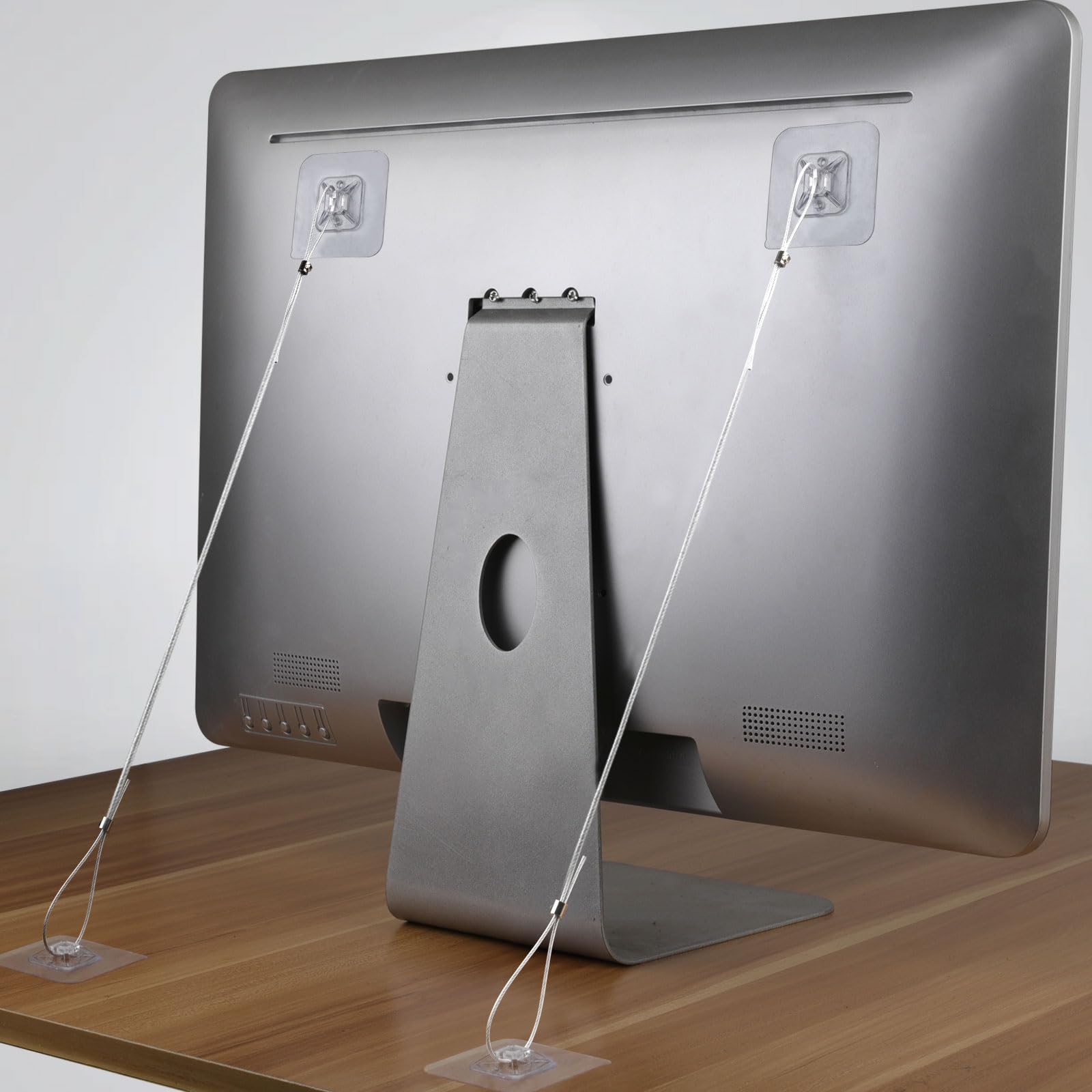 WRICHEAR tv safety straps pack keeps flat-screen TVs securely upright, reducing tipping risk.