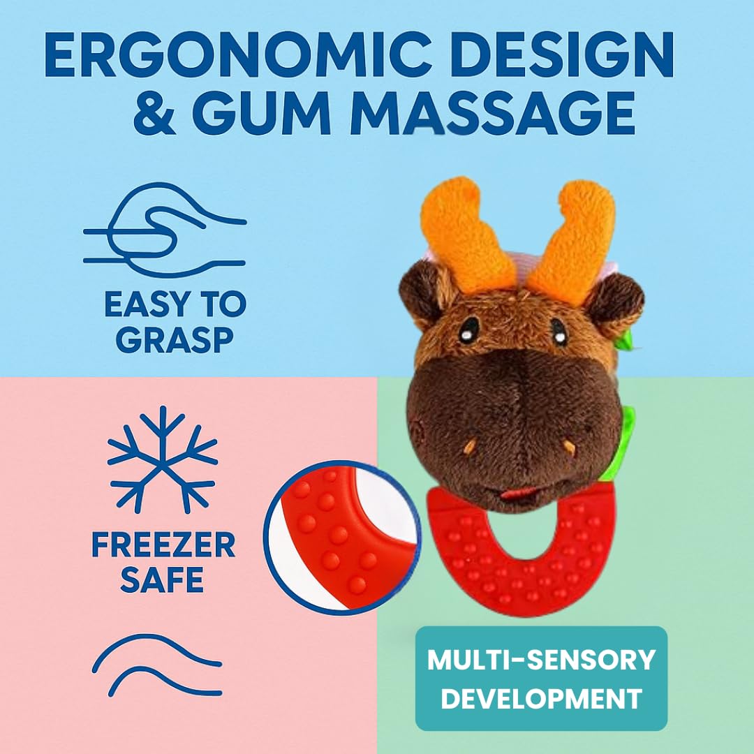 Absorbent fabric catches drool, keeping face and clothes cleaner