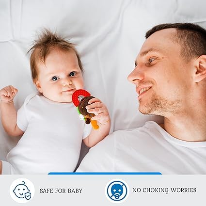 Machine washable Wristy Buddy teether for reusable, low-waste use