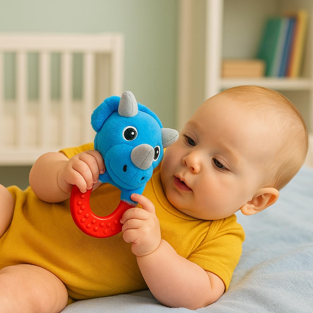 Wristy Buddy teething ring ideal as a thoughtful baby shower gift.