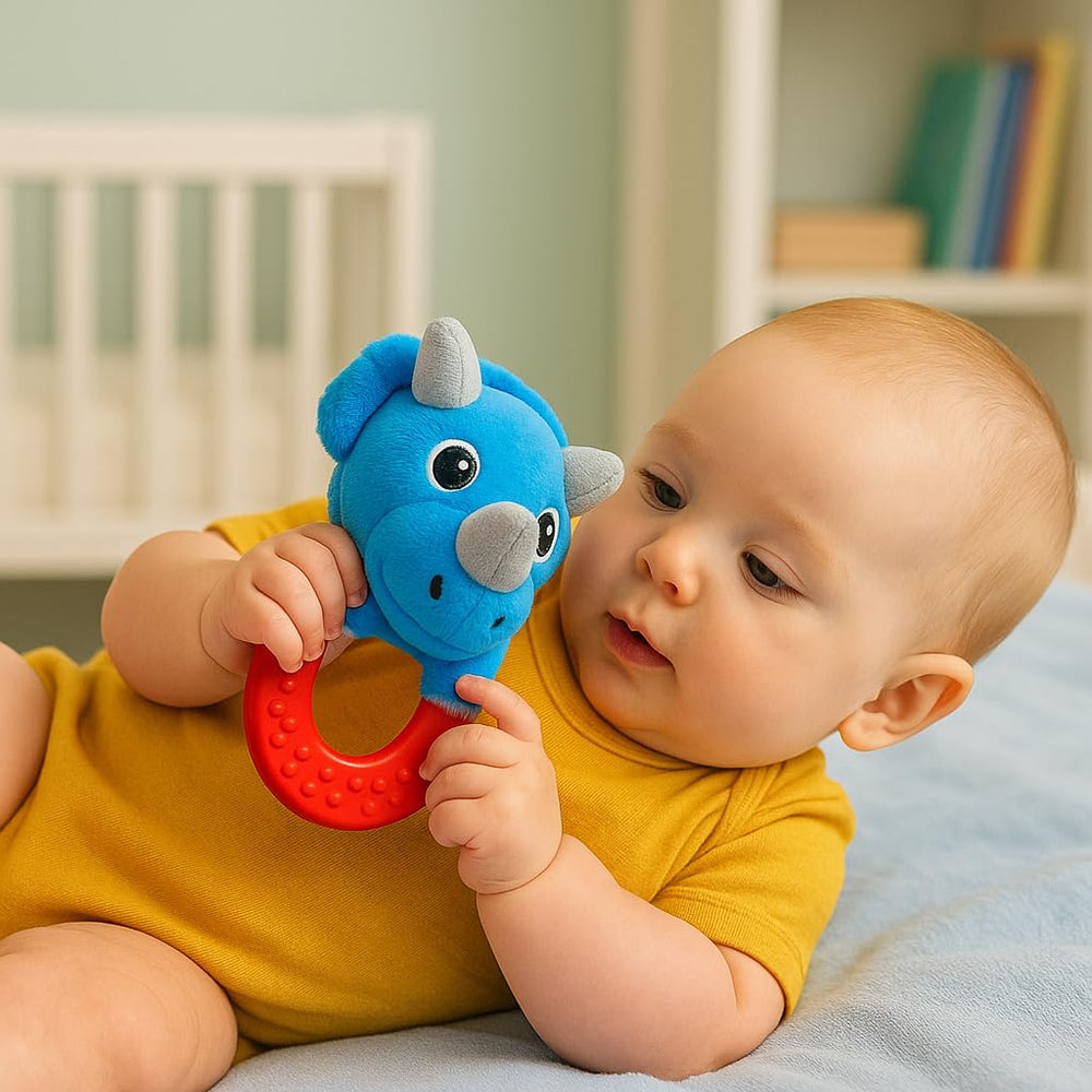 Wristy Buddy teething ring ideal as a thoughtful baby shower gift.