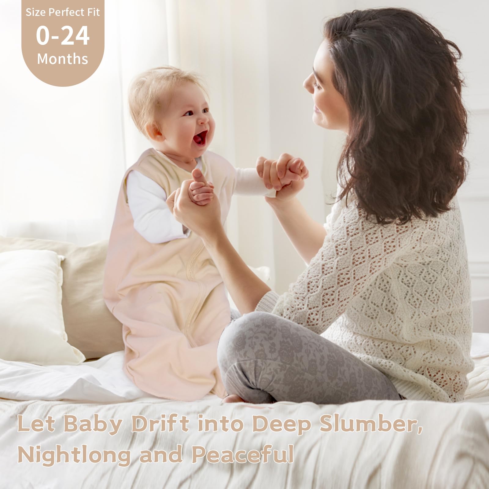 Wrrernsin baby sleep sack in use demonstrates simple nightly routine