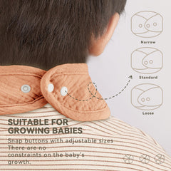 Wrrernsin Muslin Bibs absorbent muslin fabric keeps skin dry