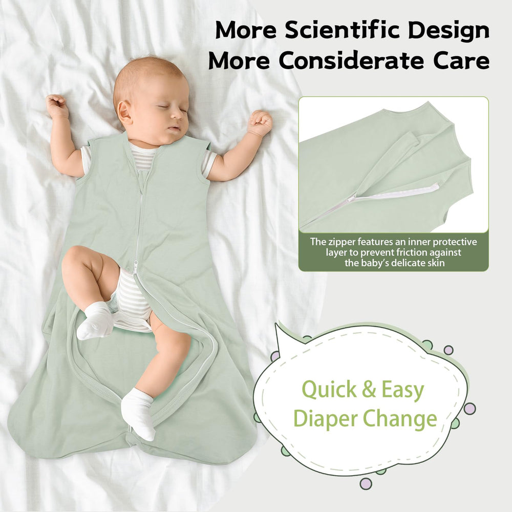 Wrrernsin sleep sack with internal protective layer for gentle wear