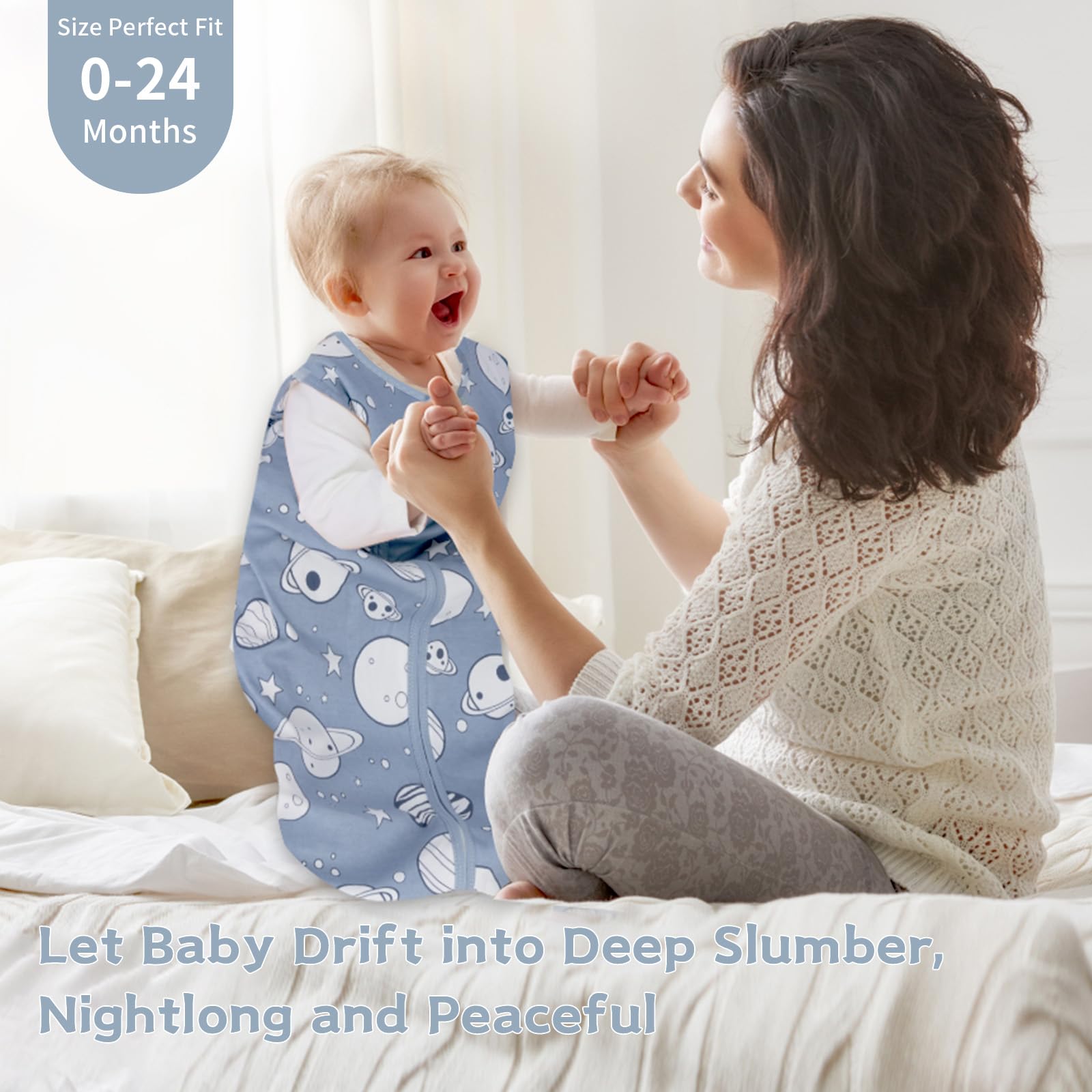 Wrrernsin three-pack sleep sacks—pattern variety for daily wear.