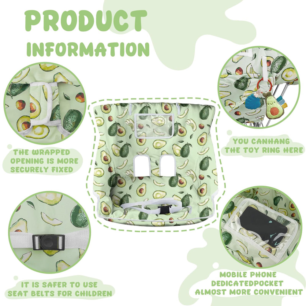 Wruzbxcn shopping-cart-cover safety belt keeps little one secure while shopping