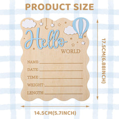 WSICSE Birth Sign with smooth wood surface for keepsake display.