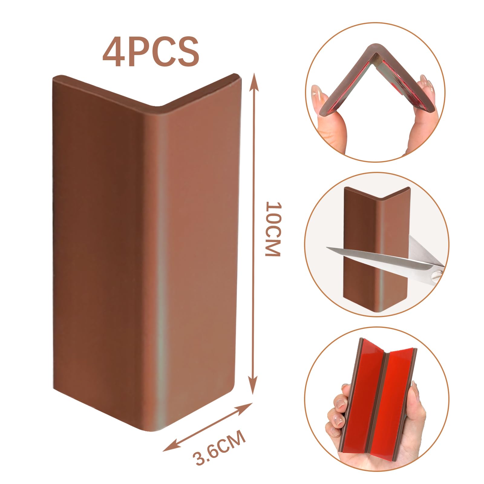 WSIWZAI baseboard corner blocks with peel-and-stick backing for quick installation.