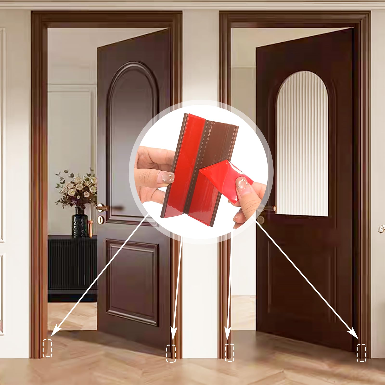 WSIWZAI brown corner blocks fit curved surfaces for precise alignment.