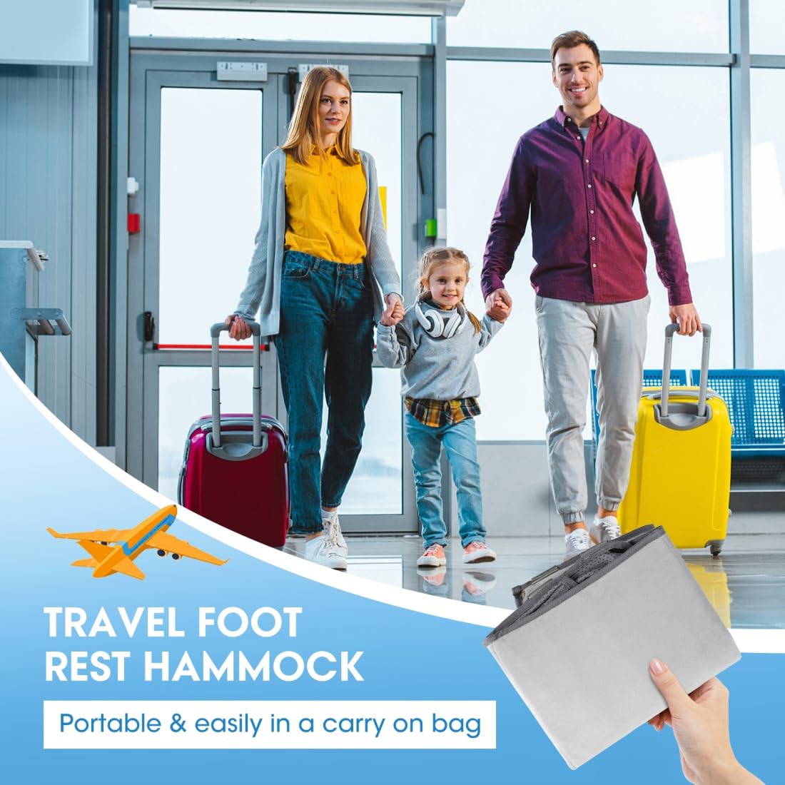 Wsoaam Toddler Travel Bed packed and ready to carry demonstrates portability.