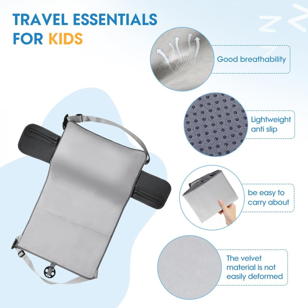 Wsoaam Toddler Travel Bed with inflatable pillow shows compact carry and quick inflation.