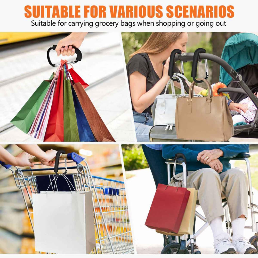 WSSROGY-stroller-hooks fit-most-strollers with ample clip size for secure attachment