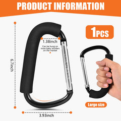 WSSROGY stroller-hooks-foam-grip-protect highlights foam grip for comfortable use
