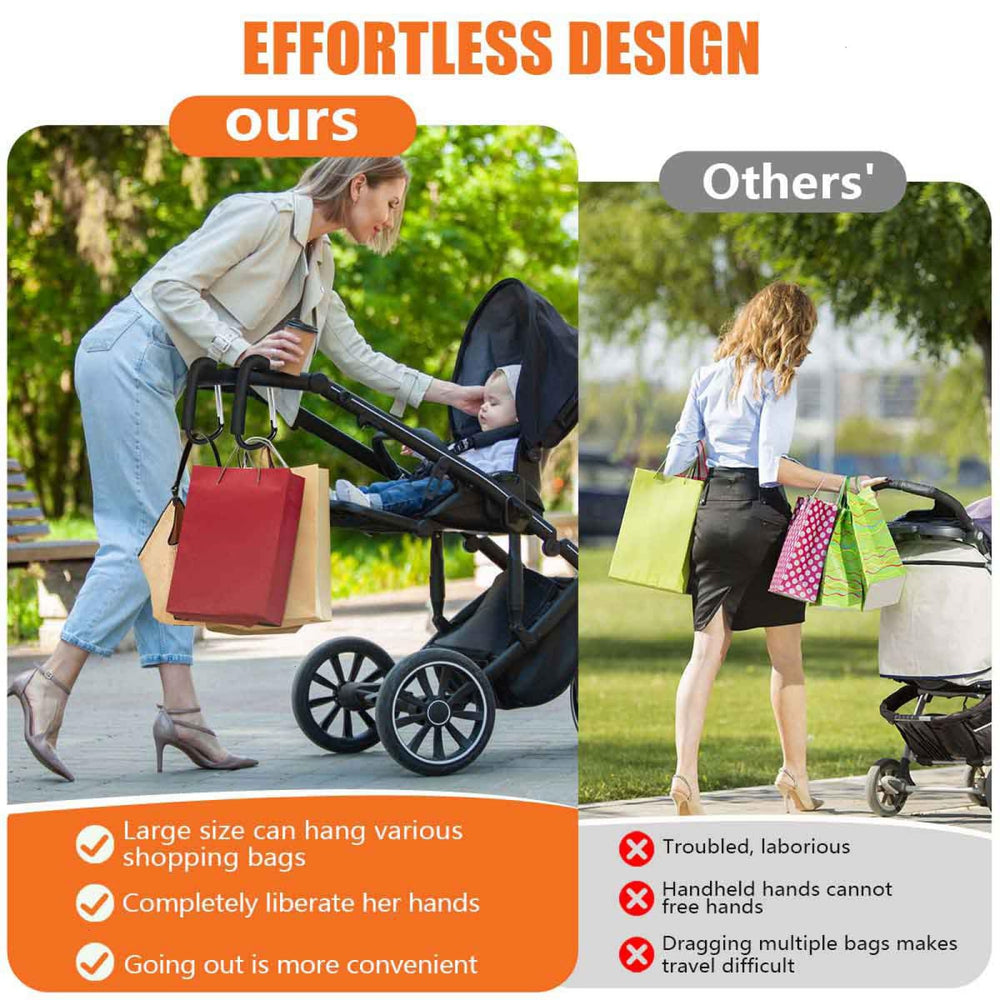 WSSROGY stroller-hooks-large-design emphasizes large size for versatile attachment