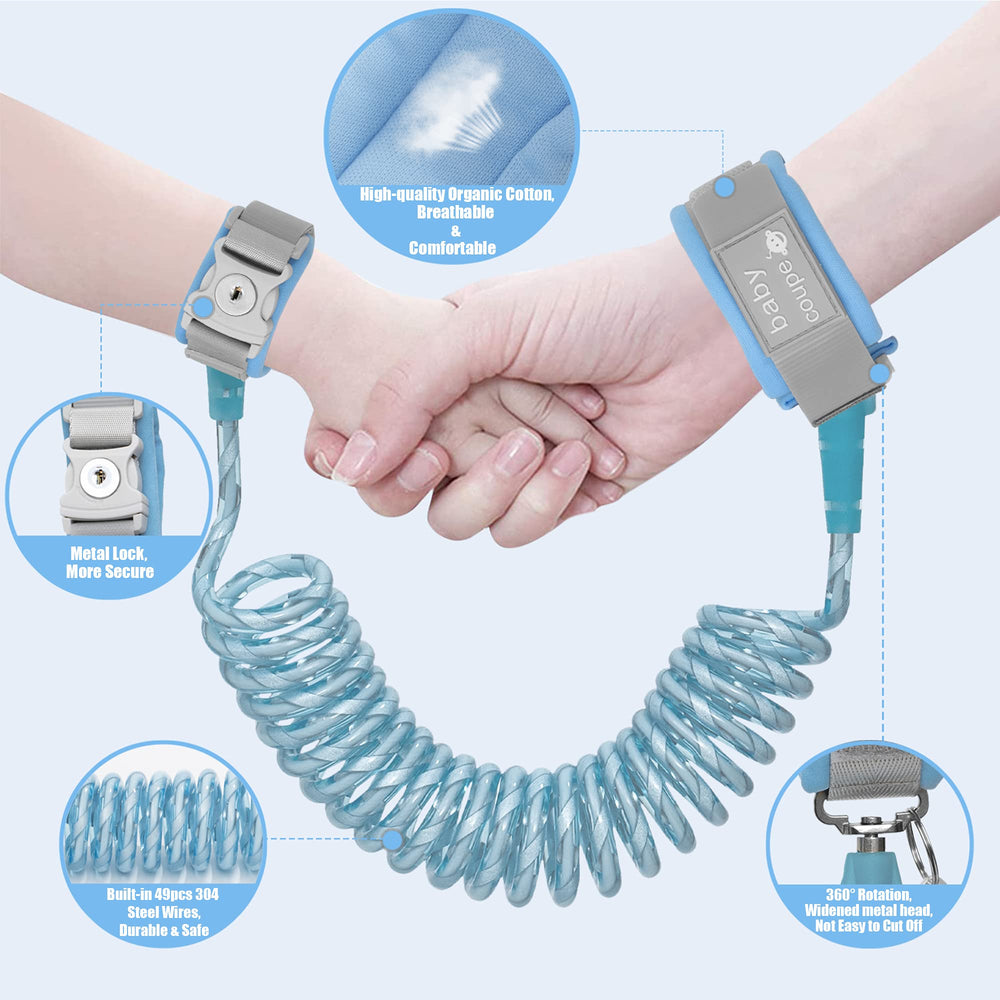WSZCML Toddler Harness Blue retractable steel rope supports freedom of movement safely