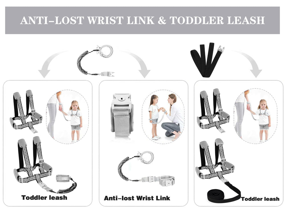 WSZCML toddler leash extendable 6.5ft chain for flexible, safe wandering.