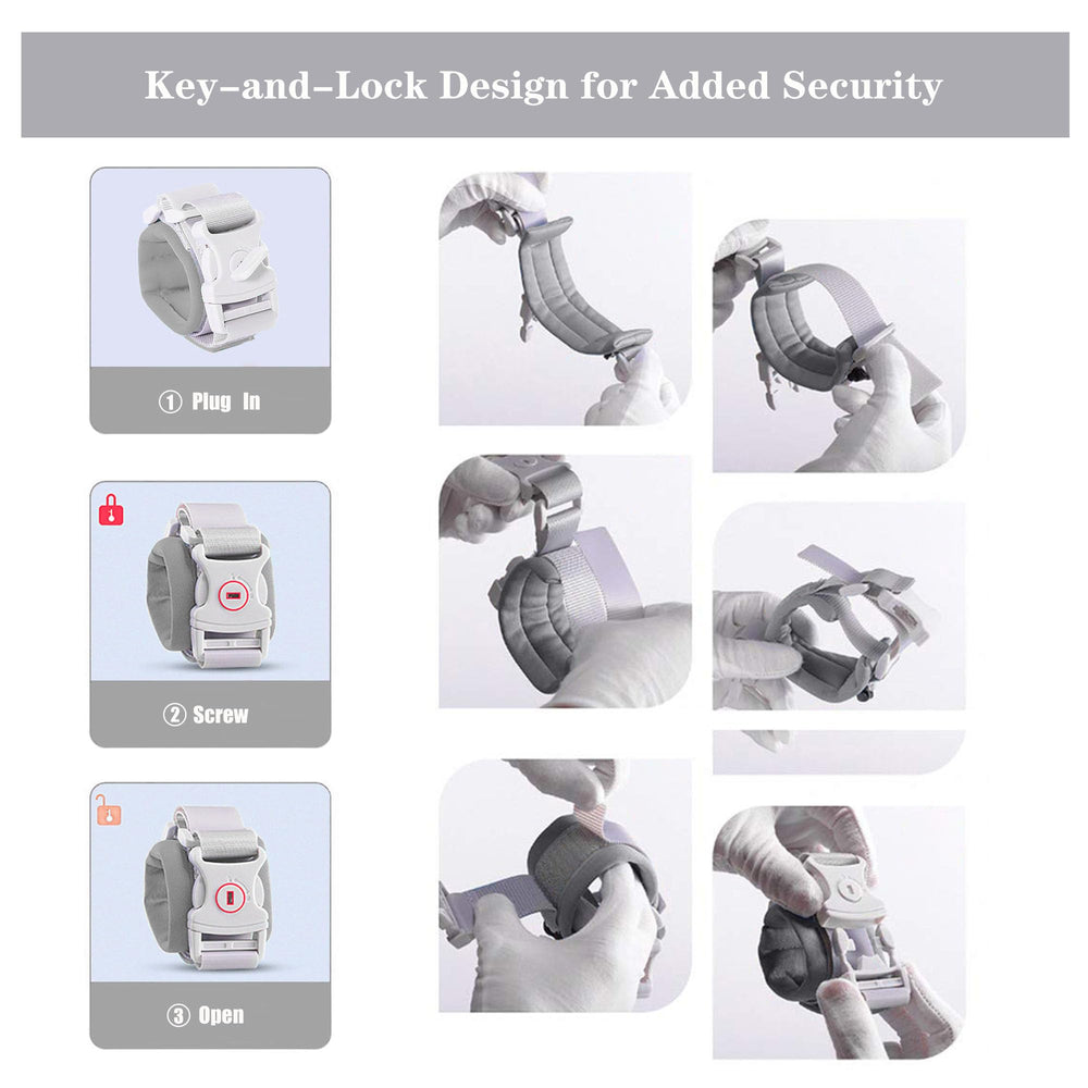 WSZCML toddler leash locking mechanism helps prevent self-opening in crowds.
