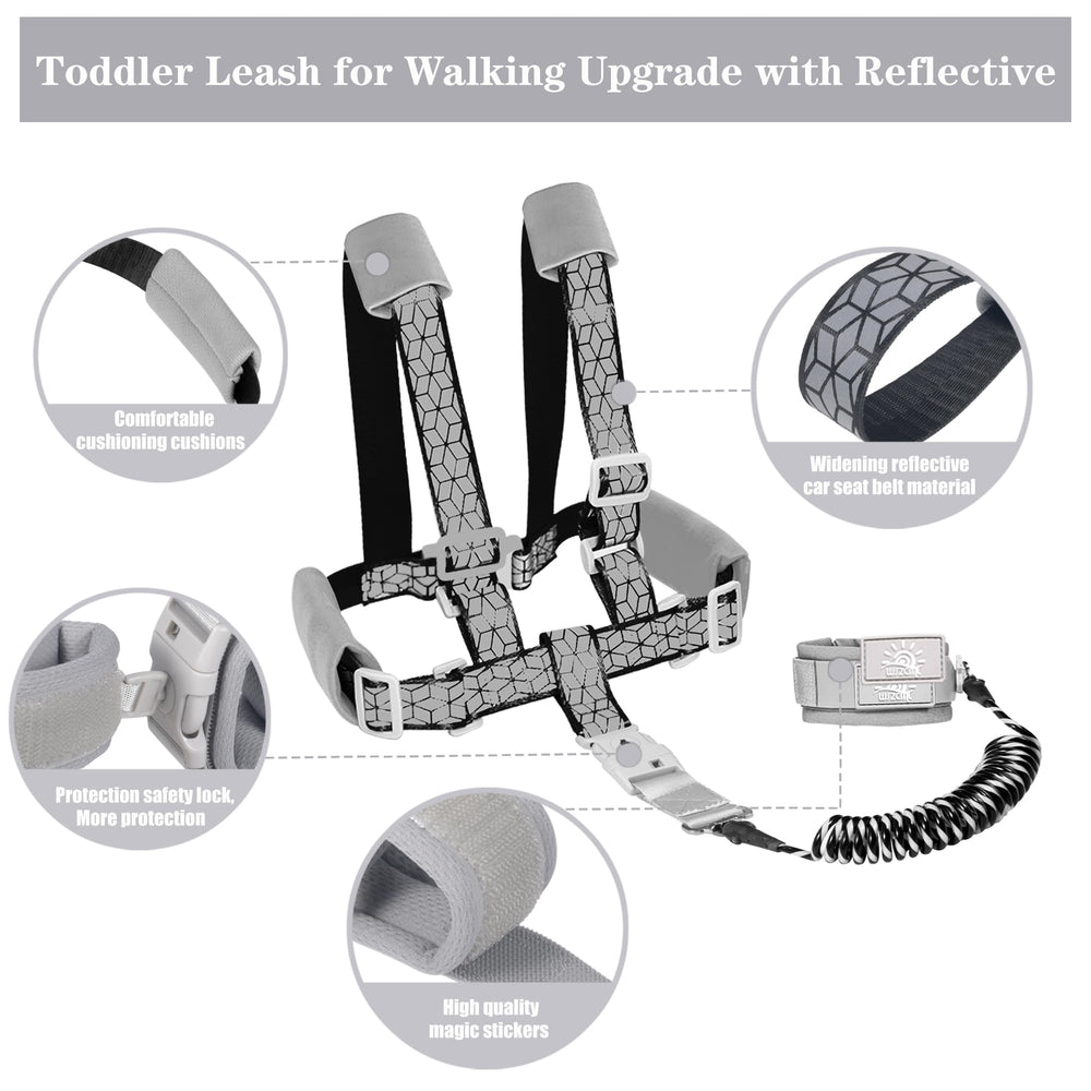 WSZCML toddler leash reflective tape at night improves visibility and safety.
