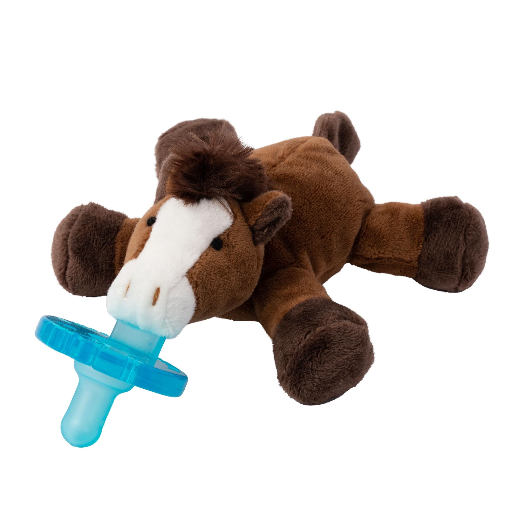 WubbaNub Horse in hands shows comforting plush partner during soothing routines.