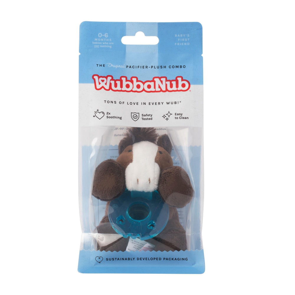 WubbaNub Horse packaging showcases original design and safety features.