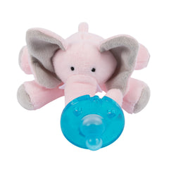 WubbaNub pink elephant plush demonstrates easy grasp with one-piece design