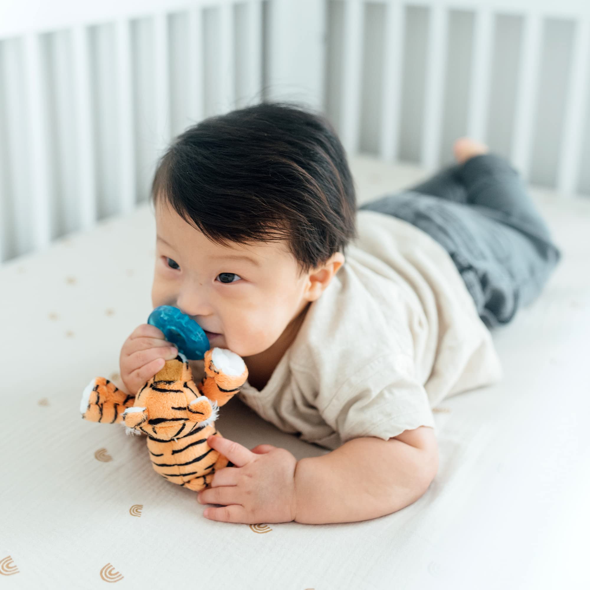 WubbaNub Tiger pacifier and plush companion ready for at-home snuggle moments.