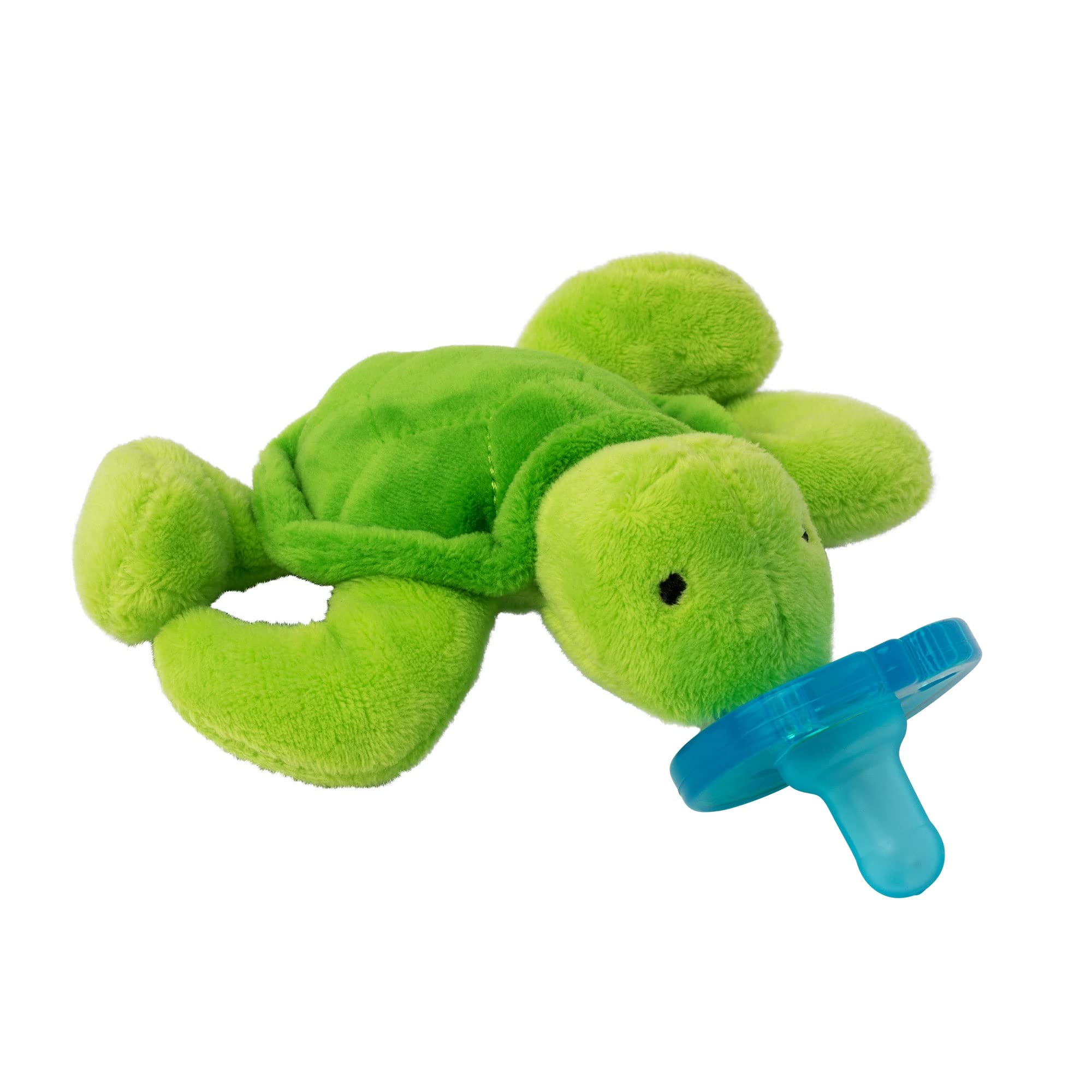 WubbaNub Turtle pacifier plush shows soothing comfort with an integrated pacifier for easy grasp.