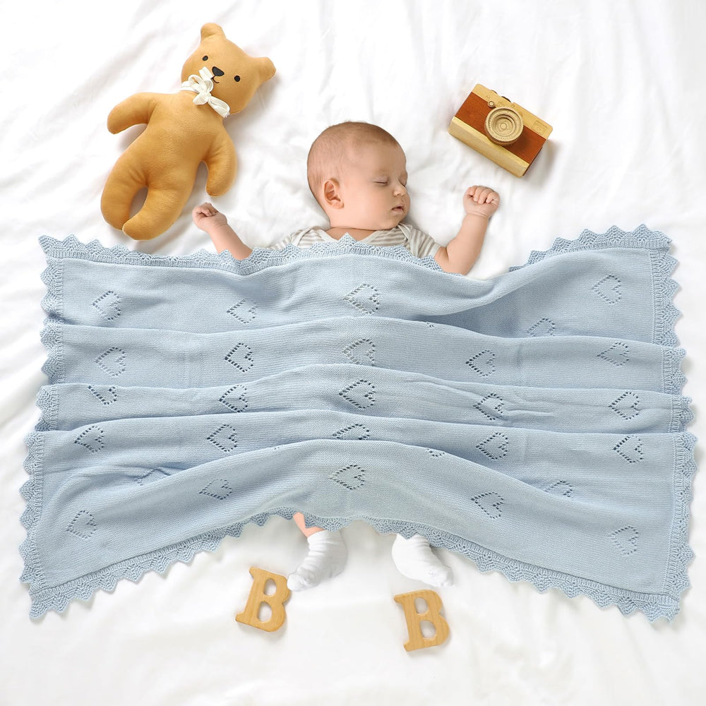 Wugugu baby blanket crochet neutral design complements any nursery décor.