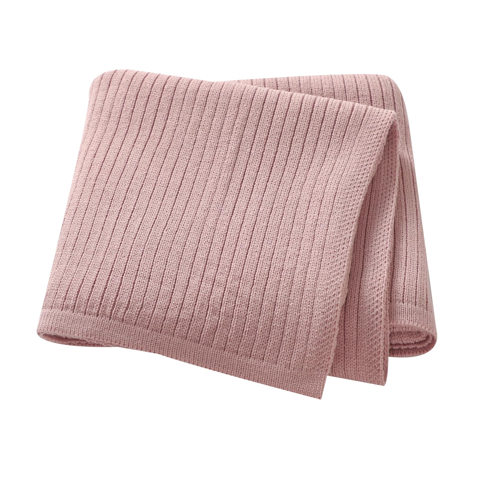 Wugugu baby stroller swaddle blanket close-up shows breathable cotton knit.