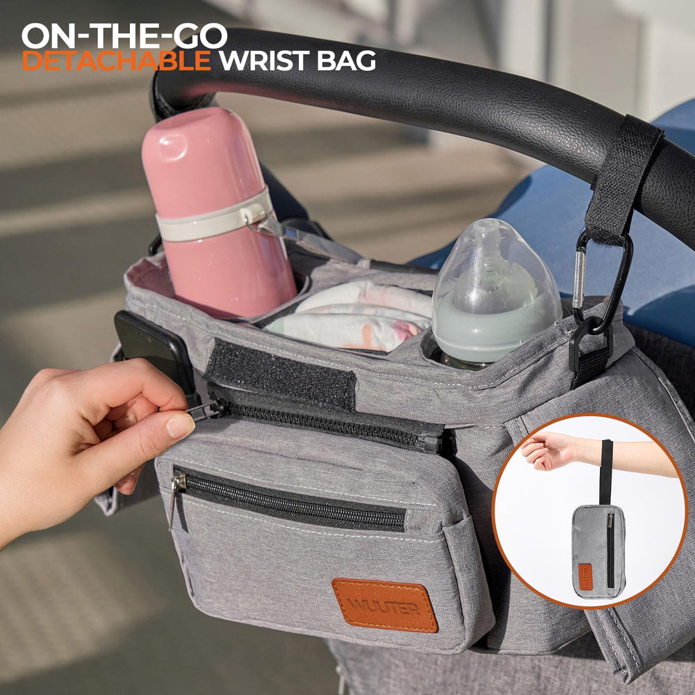 WUUTER stroller bag secured with Velcro straps on Uppababy for stable daily use.